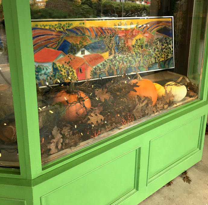 Fall colours inspire the gallery window