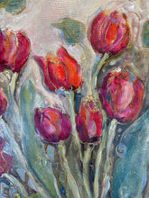 Load image into Gallery viewer, Tulips in Glass... Embellished 16&quot;X24&quot;   #31/400