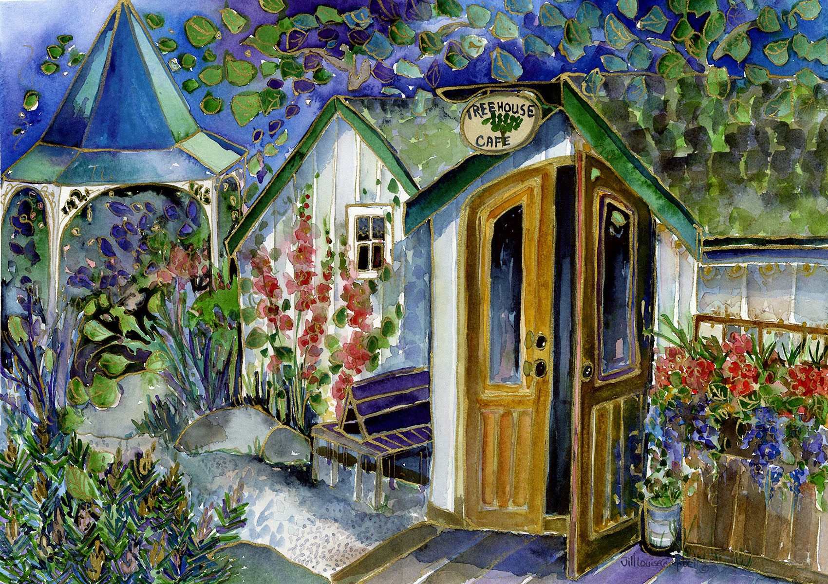 Tree House Cafe : Art Print