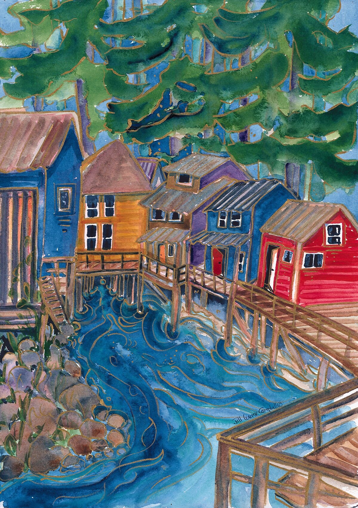 Fishing Shanty : Art Print