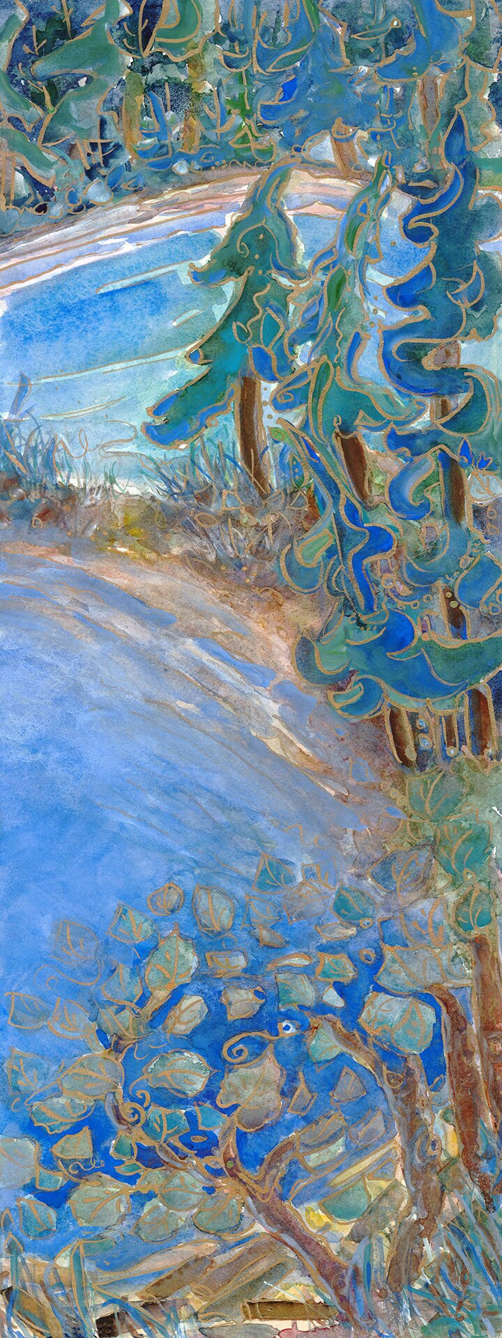 Grey Beach : Art Print