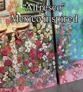 “Alfresco” Triptych Limited Edition Original Enhanced