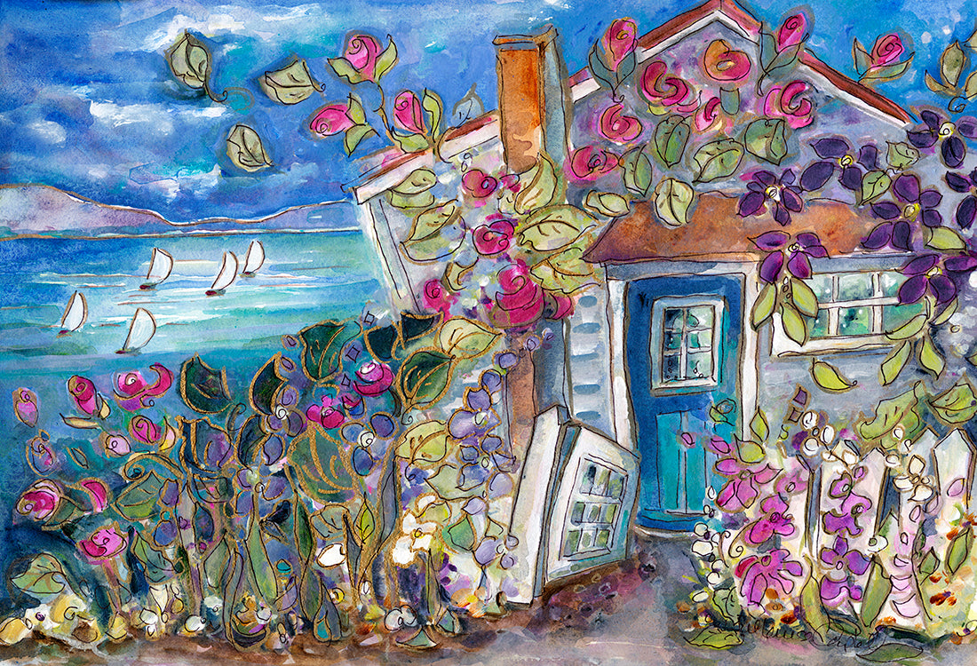 “Cottage View” auction 16x24 inch Canvas reproduction #30/400