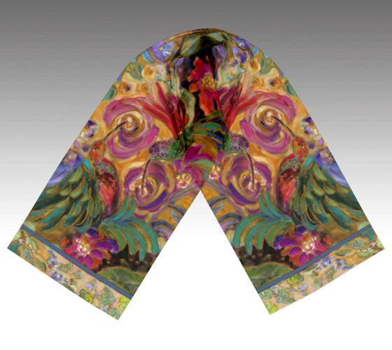 Hummingbird Joy : Narrow Scarf