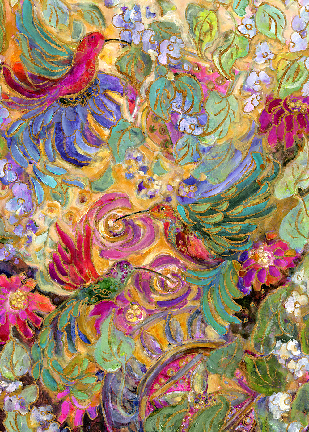 “Hummingbird Joy” 16x24 inch Canvas reproduction #20/400.
