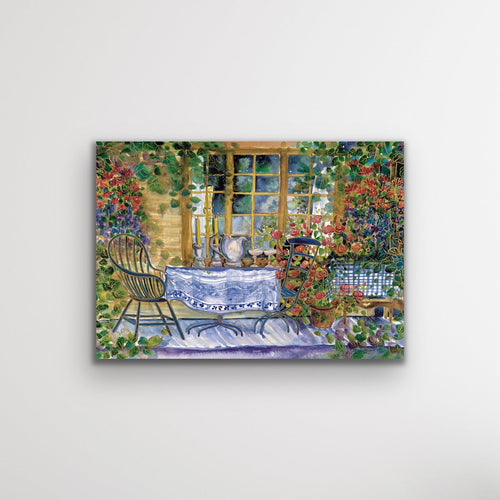 Dining in Blue : Art Print