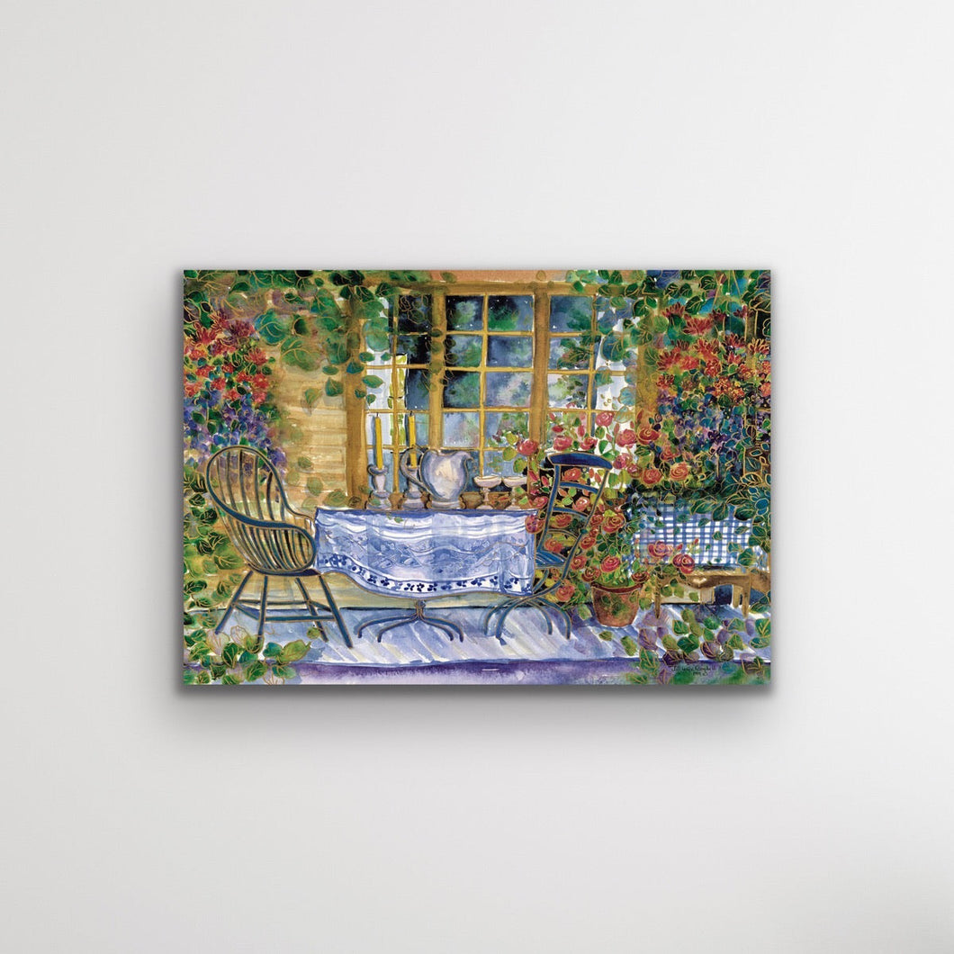 Dining in Blue : Art Print