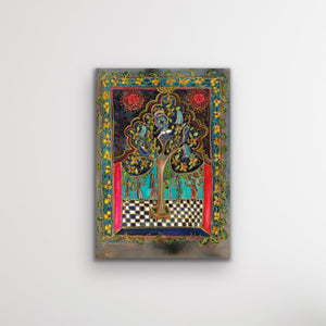 Krishna in Kadampa Tree:   Art Print