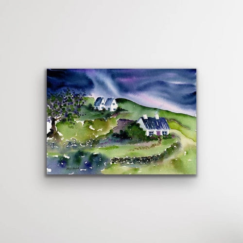 Celtic Cottages : Art Print