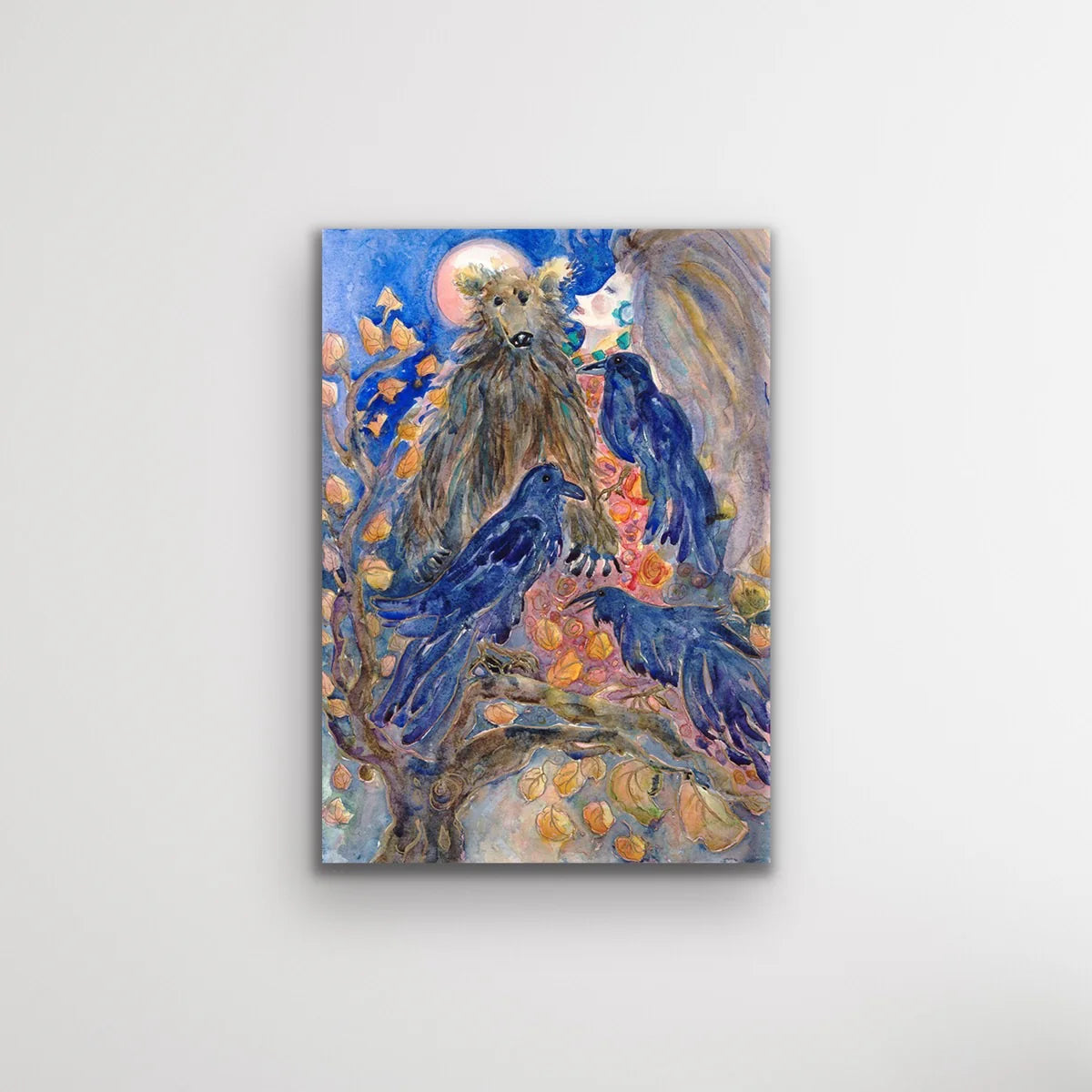 Ravens and Bear : Art Print