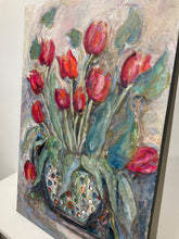 Load image into Gallery viewer, “Tulips in Glass “ 16x24inch Original EnhancedCanvas Limited Edition  #31/400