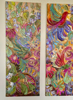 ‘Hummingbird Joy’ A triptych, shipped rolled with Canada Post