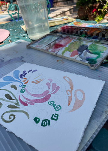 "Quetzalcoatl at Chapala" original  painting