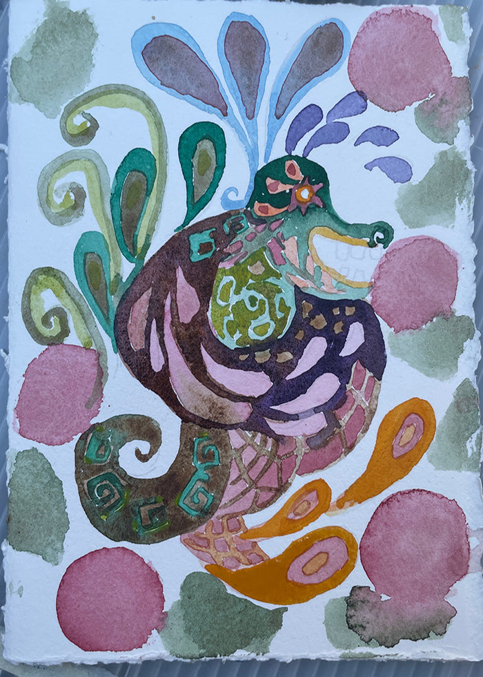 "Quetzalcoatl at Chapala" original  painting