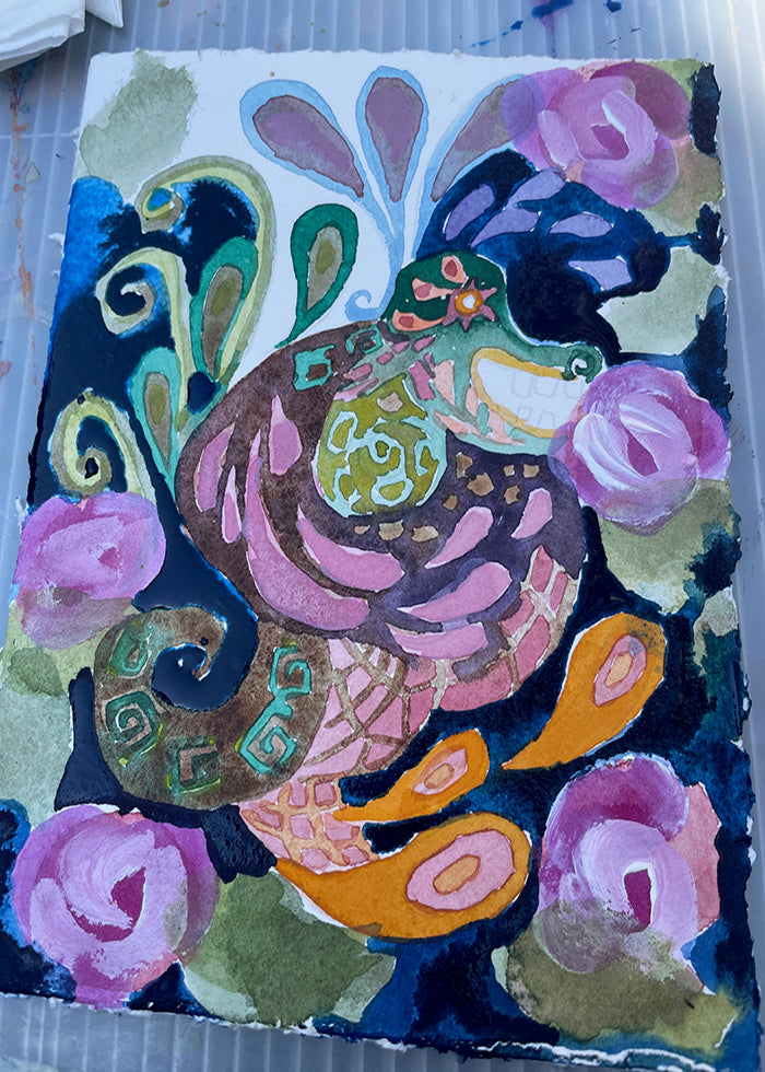 "Quetzalcoatl at Chapala" original  painting