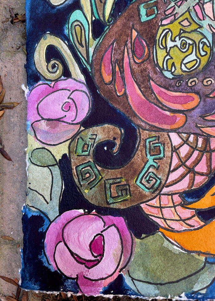 "Quetzalcoatl at Chapala" original  painting