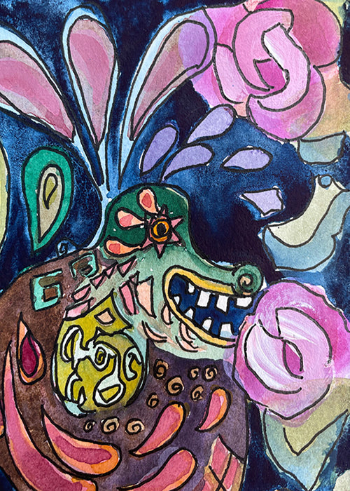 "Quetzalcoatl at Chapala" original  painting