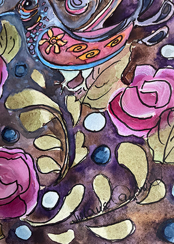 "Plummed Hummingbird" original painting