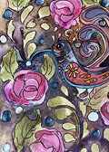 "Plummed Hummingbird" Original