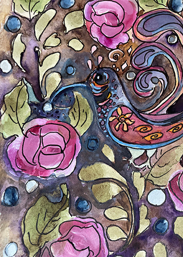 "Plummed Hummingbird" original painting