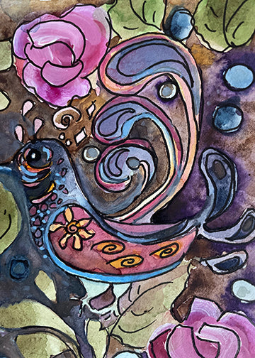 "Plummed Hummingbird" original painting