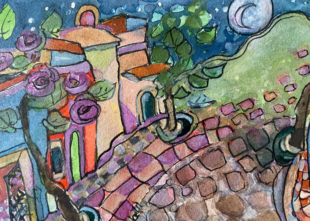 "Stepping to the Stars"  original watercolour