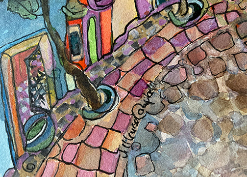 "Stepping to the Stars"  original watercolour