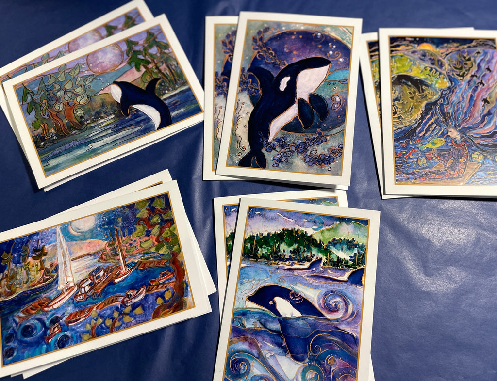 Orcas and Seafolk : Art Cards