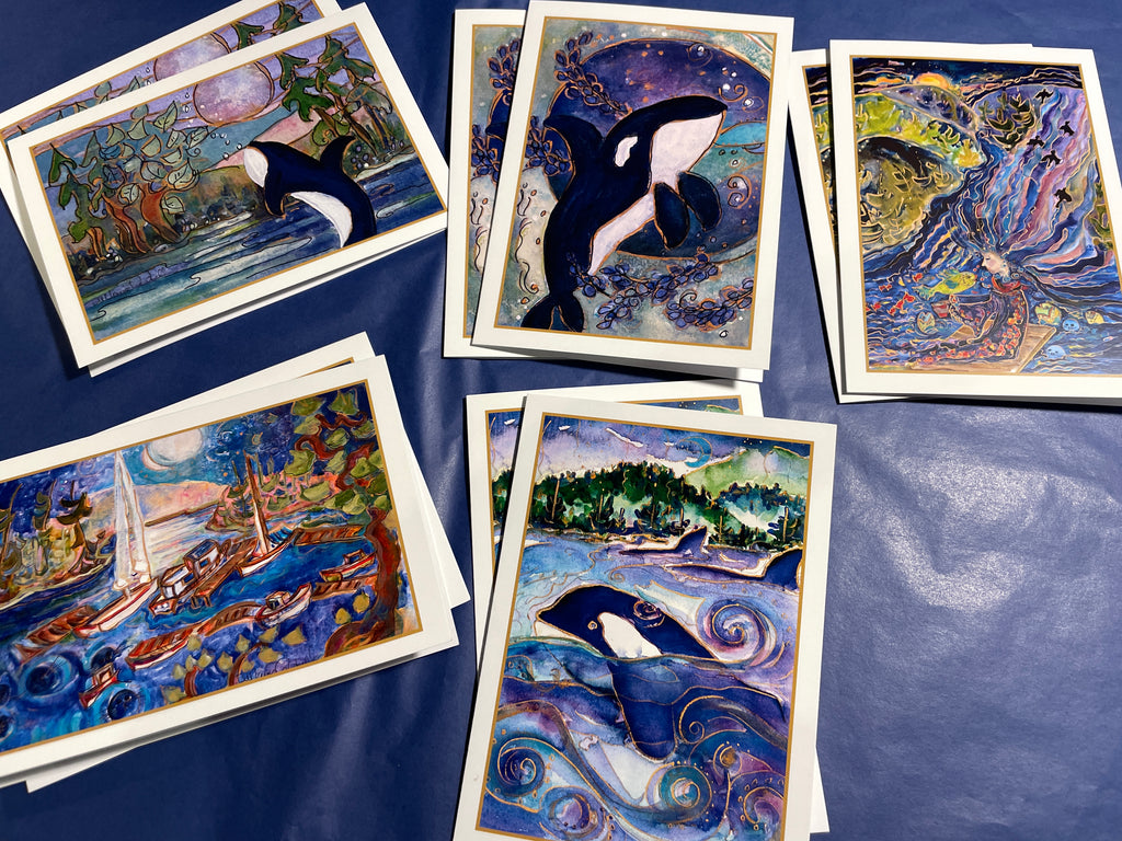 Orcas and Seafolk : Art Cards