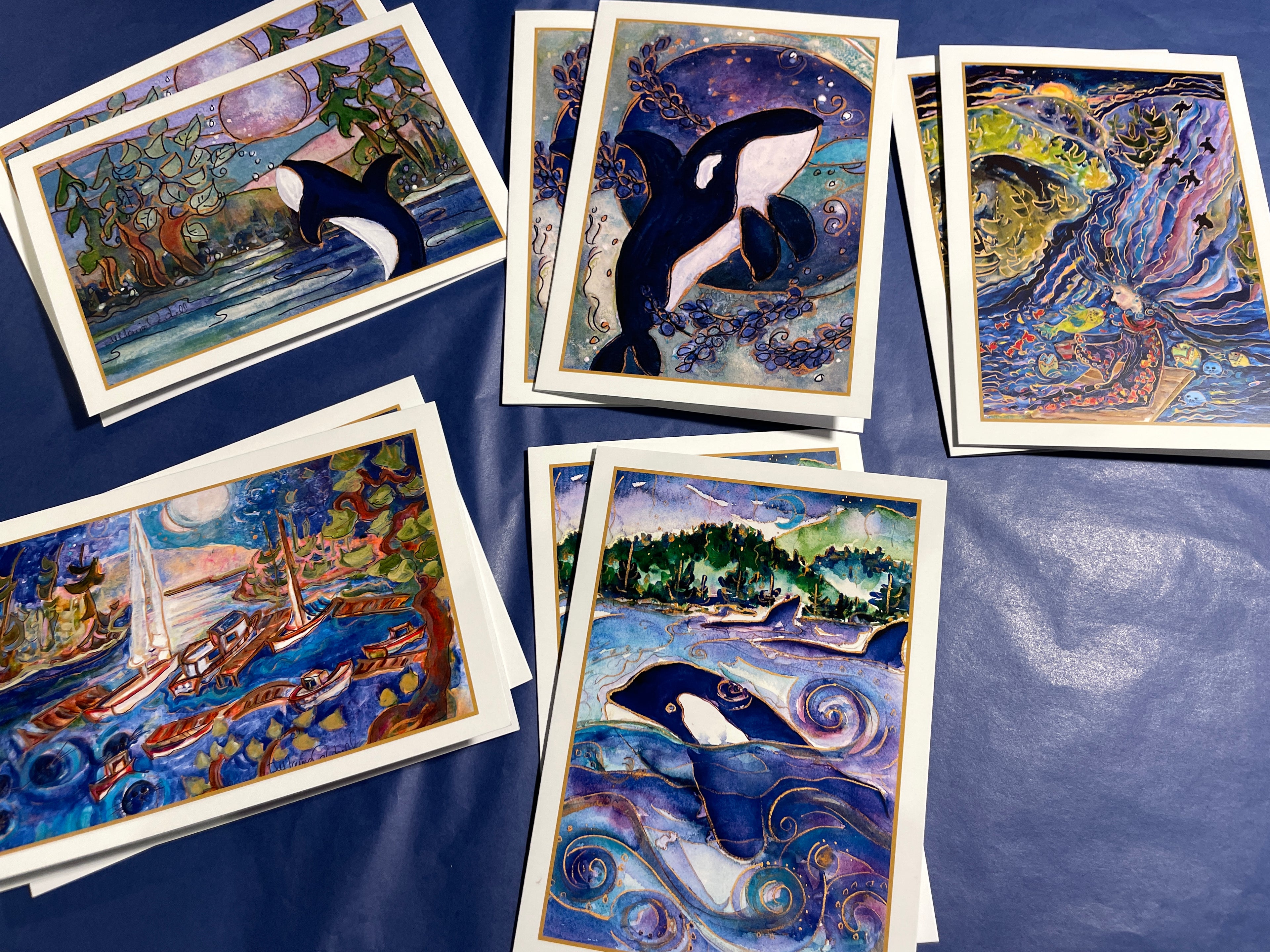 Orcas and Seafolk : Art Cards