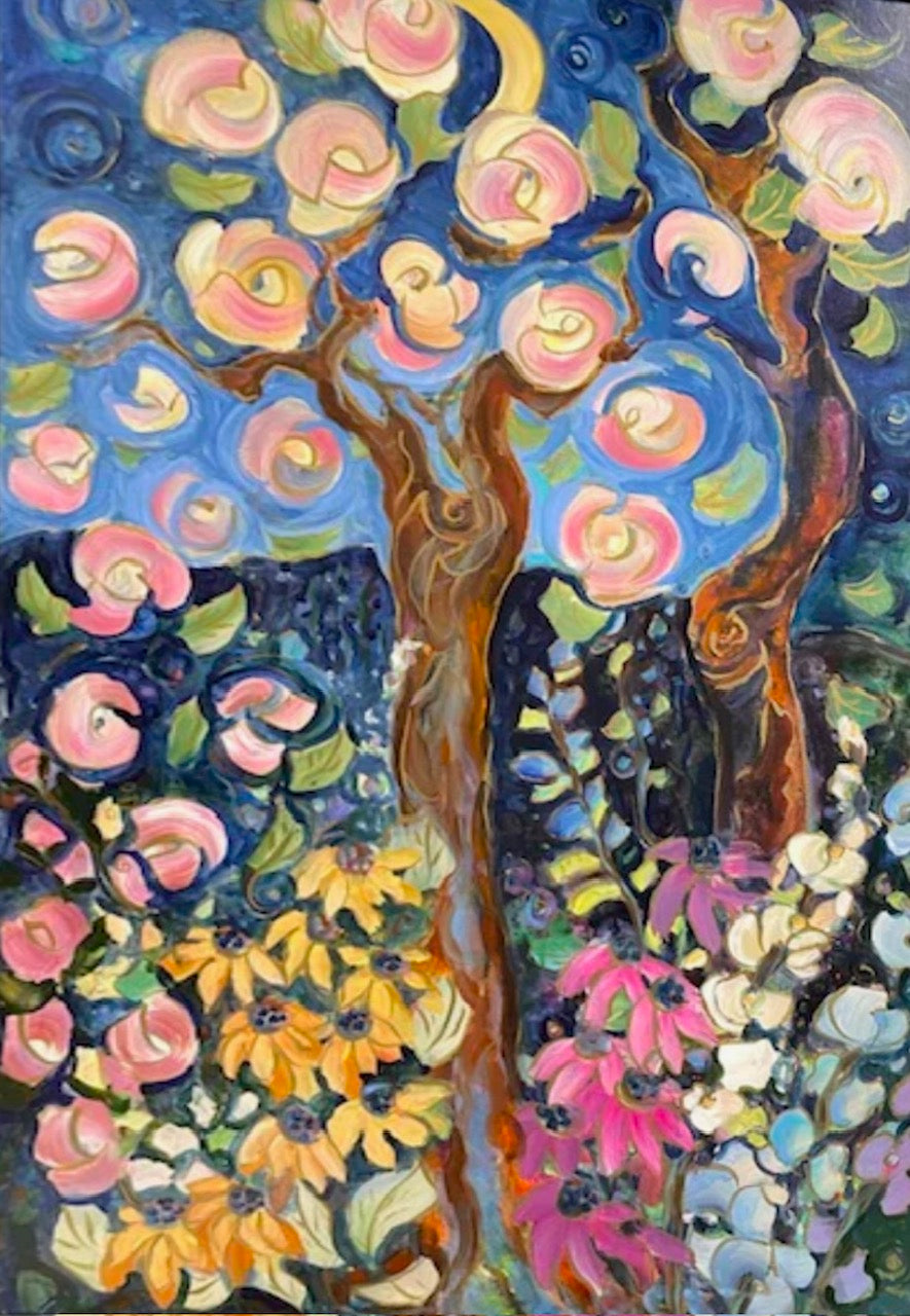 Forest Flowers : 24”x36” Original Enhanced Limited Edition Canvas #1/400