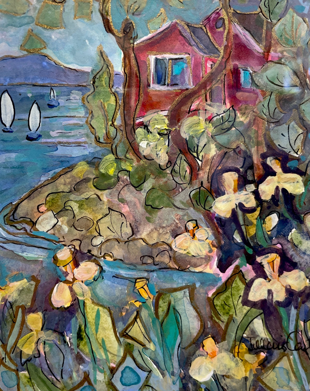 ‘Red House on Ocean’ original