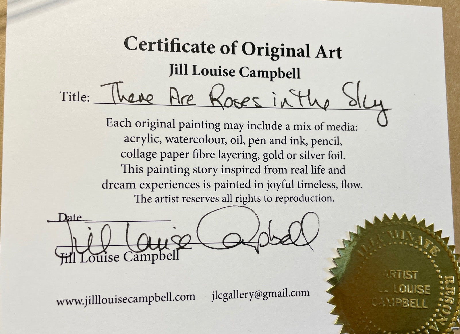 There are Roses in the Sky- Original