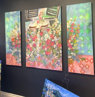 ‘Alfresco’.  Ltd. Edition    3 panel Triptych Enhanced