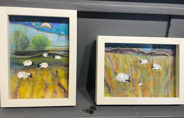 Sheep in the Field.     Small Original