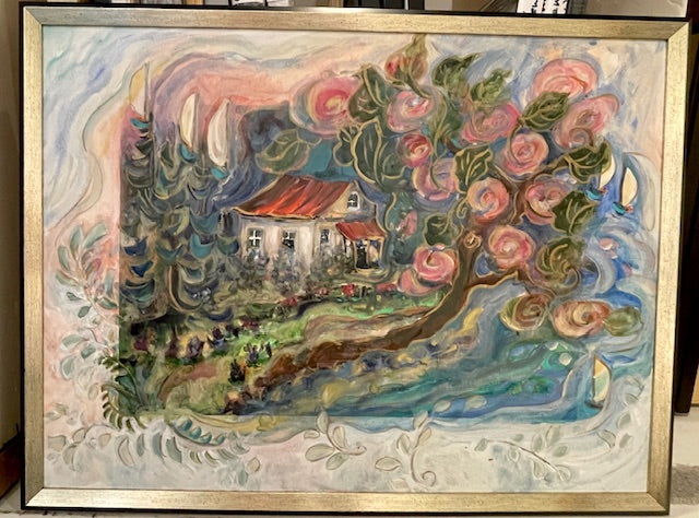 “Cottage by the Sea” Auction 18"X24" Original Enhanced Ltd Edition Framed # 2/400