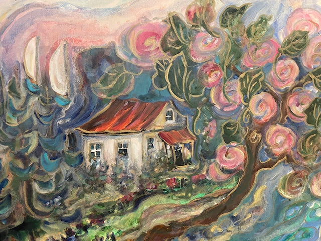 “Cottage by the Sea” Auction 18"X24" Original Enhanced Ltd Edition Framed # 2/400