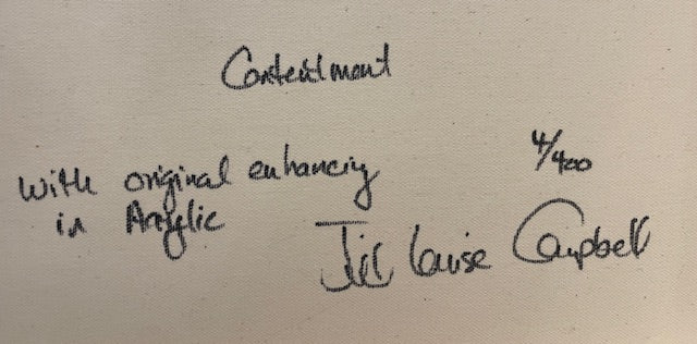 “Contentment” auction 16x24 Original Enhanced Canvas reproduction #4/400