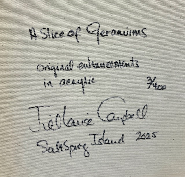 Slice of Geraniums 13X36 Enhanced #3/400