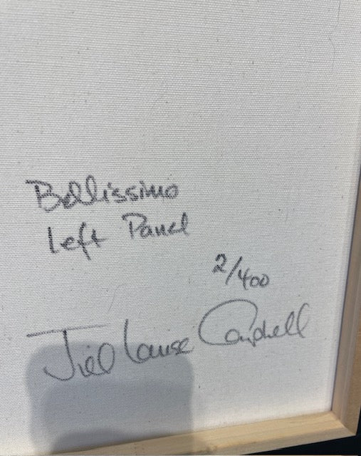 “Bellissimo” auction 13x36 Original Enhanced Canvas reproduction #2/400 left side panel