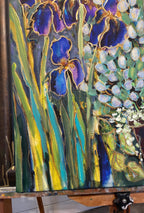 ‘Slice of Iris’ a panel 13" X 36" SOLD