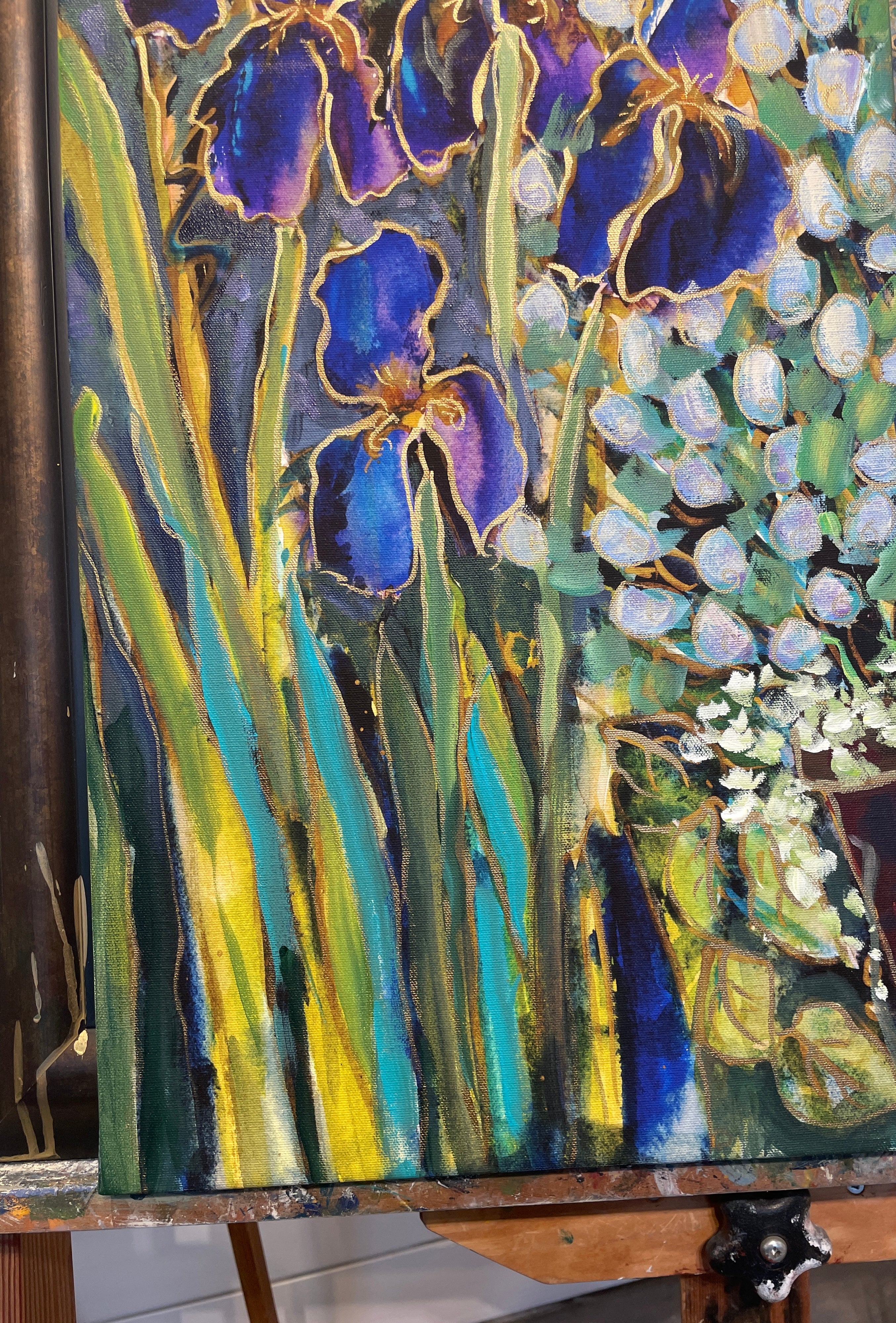 ‘Slice of Iris’ a panel 13" X 36" a unique original enhanced limited edition.