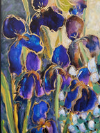 ‘Slice of Iris’ a panel 13" X 36" SOLD