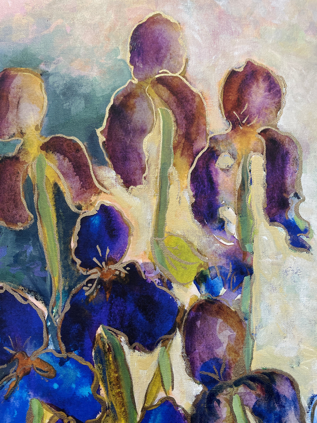 ‘Slice of Iris’ a panel 13" X 36" a unique original enhanced limited edition.