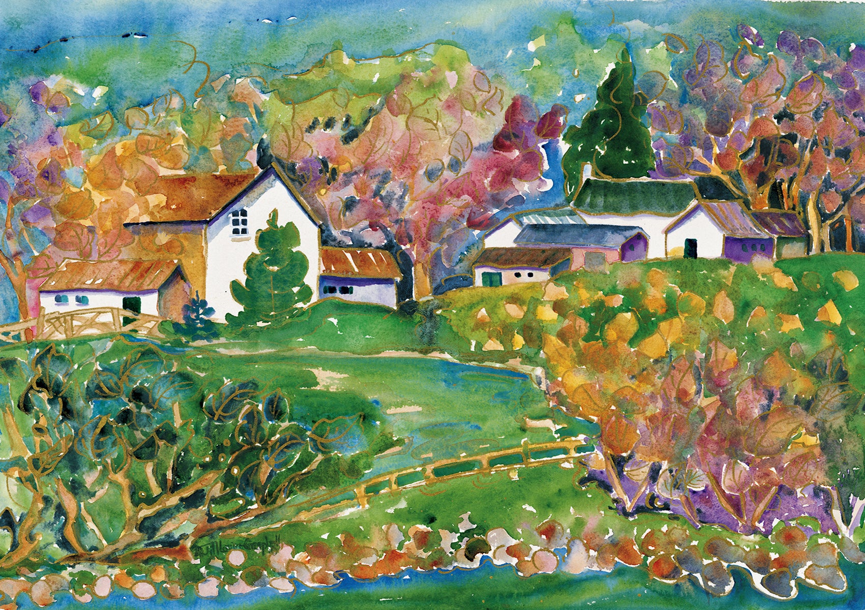 “Irish Farm” auction 16x24 inch Canvas reproduction #40/400