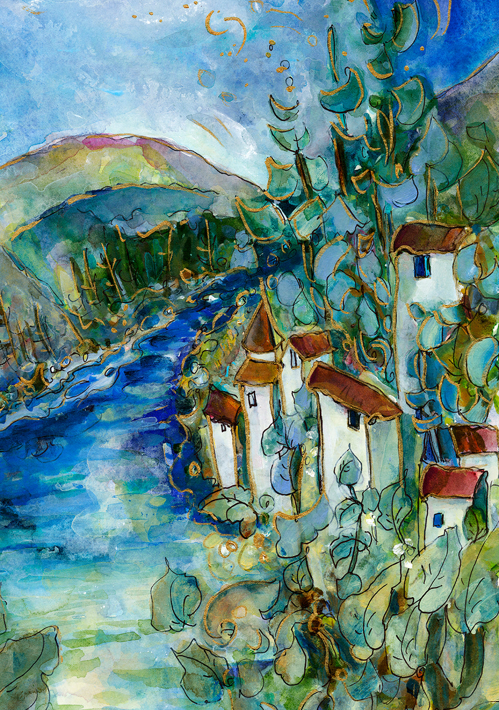 La Dordogne : Art Print