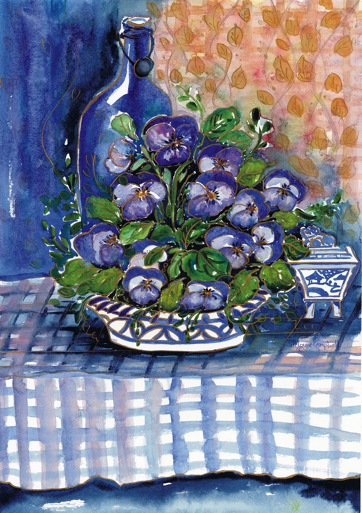 “Pansies” auction 16x24 inch Canvas reproduction #41/400