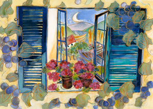 “Provence Window View”  16X24" Canvas Limited Edition