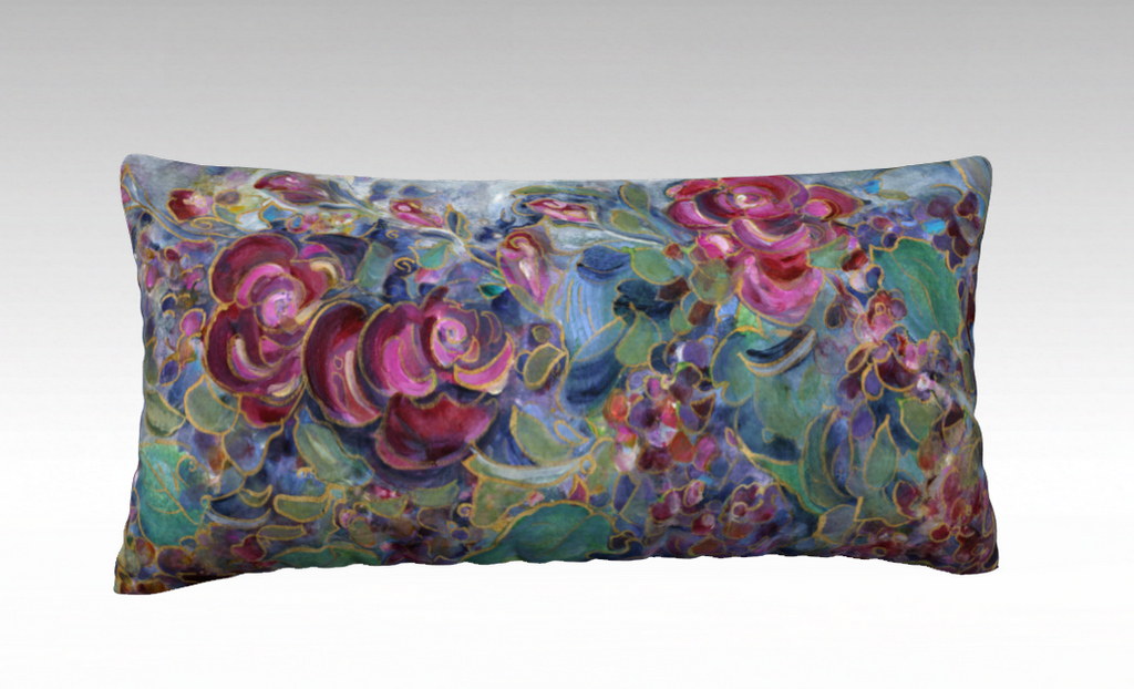 Rose Garland Velvet Pillow