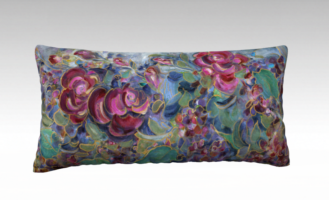 Rose Garland Pillow in Gallery
